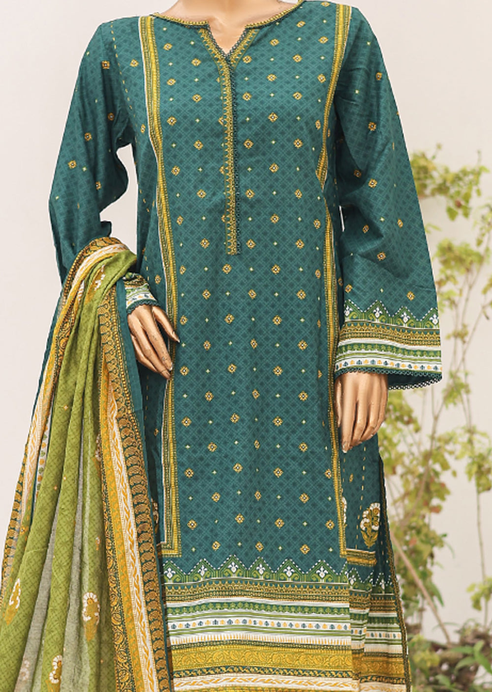 BNS-115 Bin Saeed Printed Cotton Lawn Suits 2024 - Memsaab Online