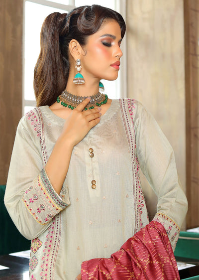 KLD301 Zimal - Mint Readymade Khadi Net Suit - Memsaab Online