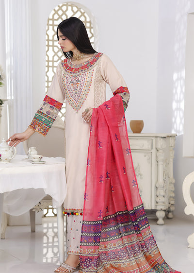 ATR-1157- Readymade Sehrish B Lux Cotton - Memsaab Online