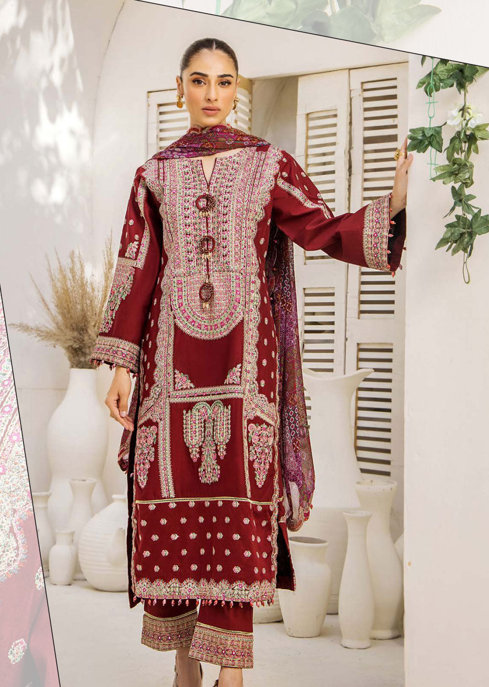 EA-EE-5515-R - Readymade - Embroidered Lawn Collection 2024 - Memsaab Online