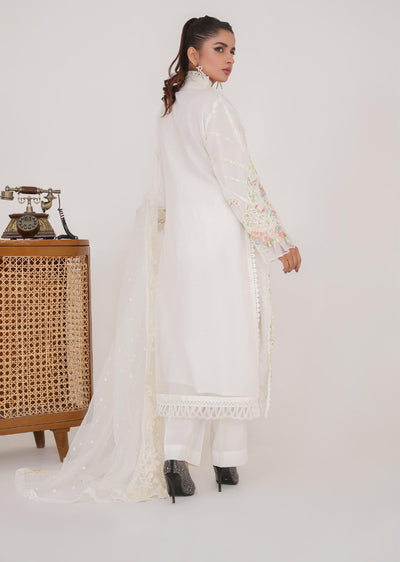 SAJN-05 - White - Readymade - Sajni Organza Net Collection 2025 - Memsaab Online