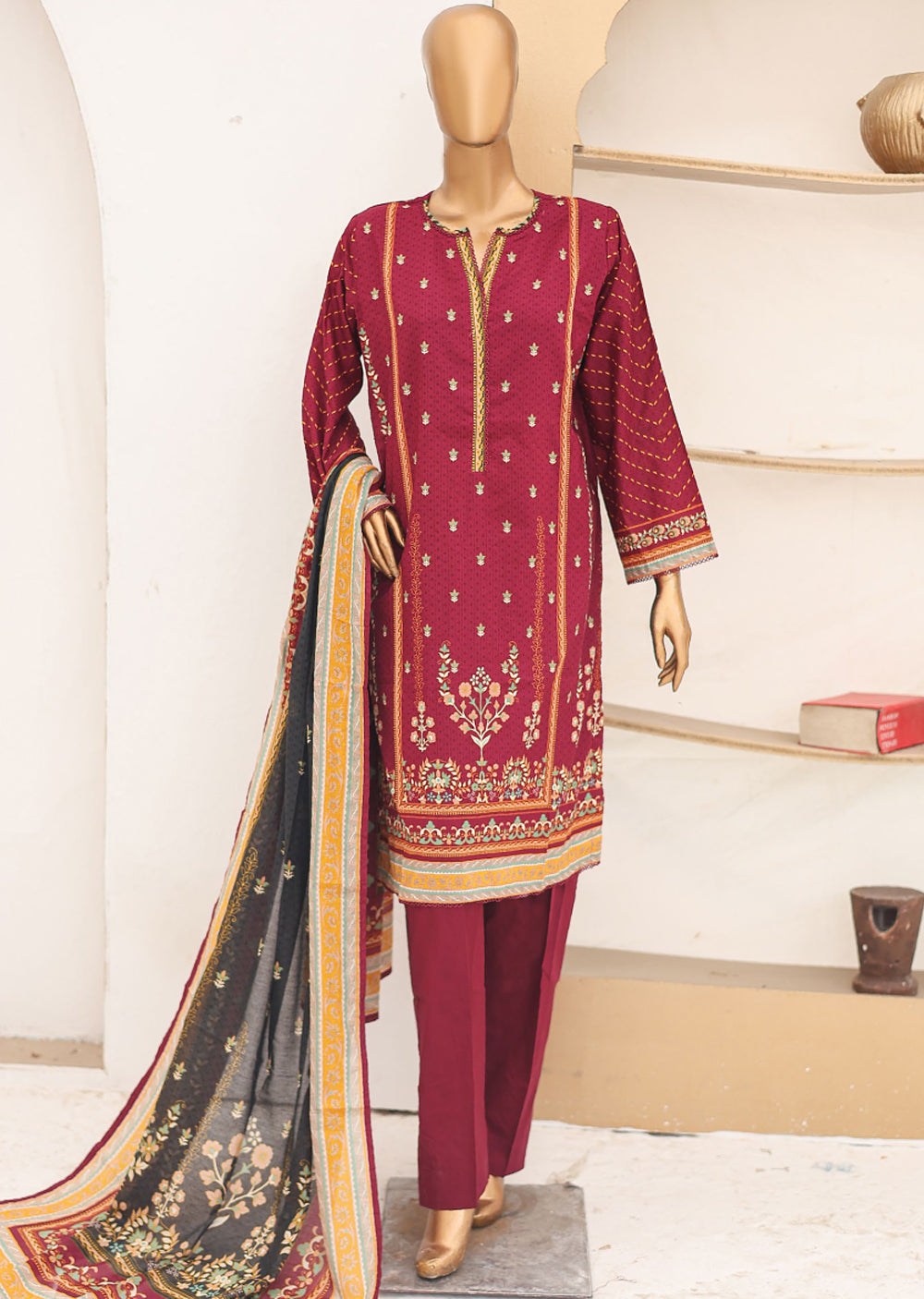 BNS-116 Bin Saeed Printed Cotton Lawn Suits 2024 - Memsaab Online