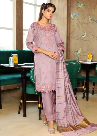 KLD313 Chand - Lilac Readymade Khadi Net Suit - Memsaab Online