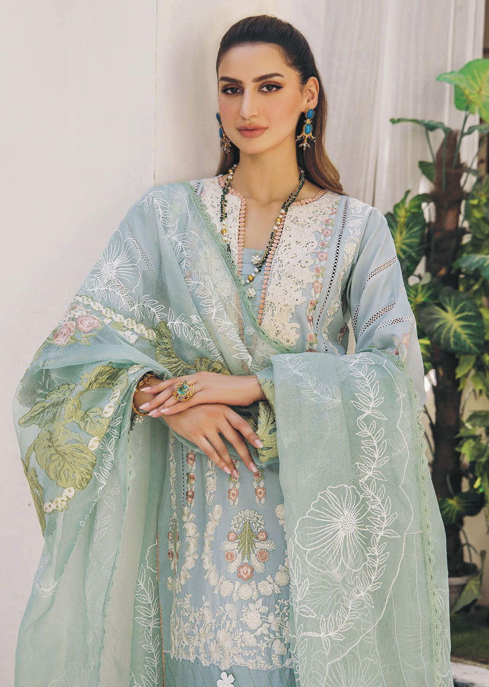 EA-EE-5516 - Unstitched - Eshaisha Eid Edit Lawn Collection 2024 - Memsaab Online