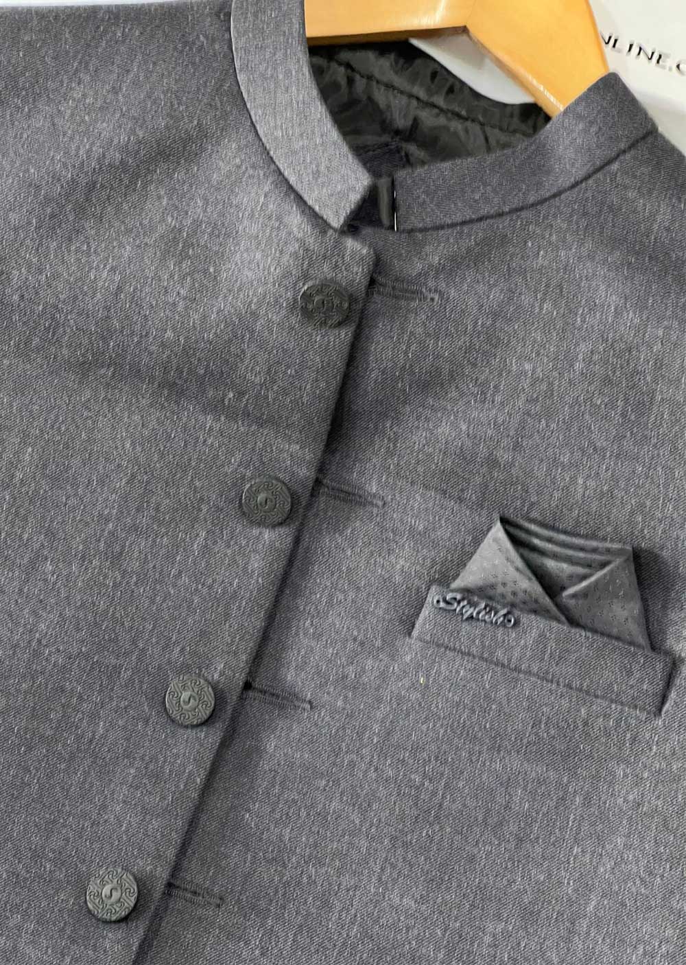 W-1710 Mens Black Waist Coat - Memsaab Online