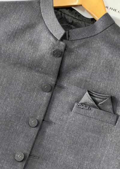 W-1710 Mens Black Waist Coat - Memsaab Online
