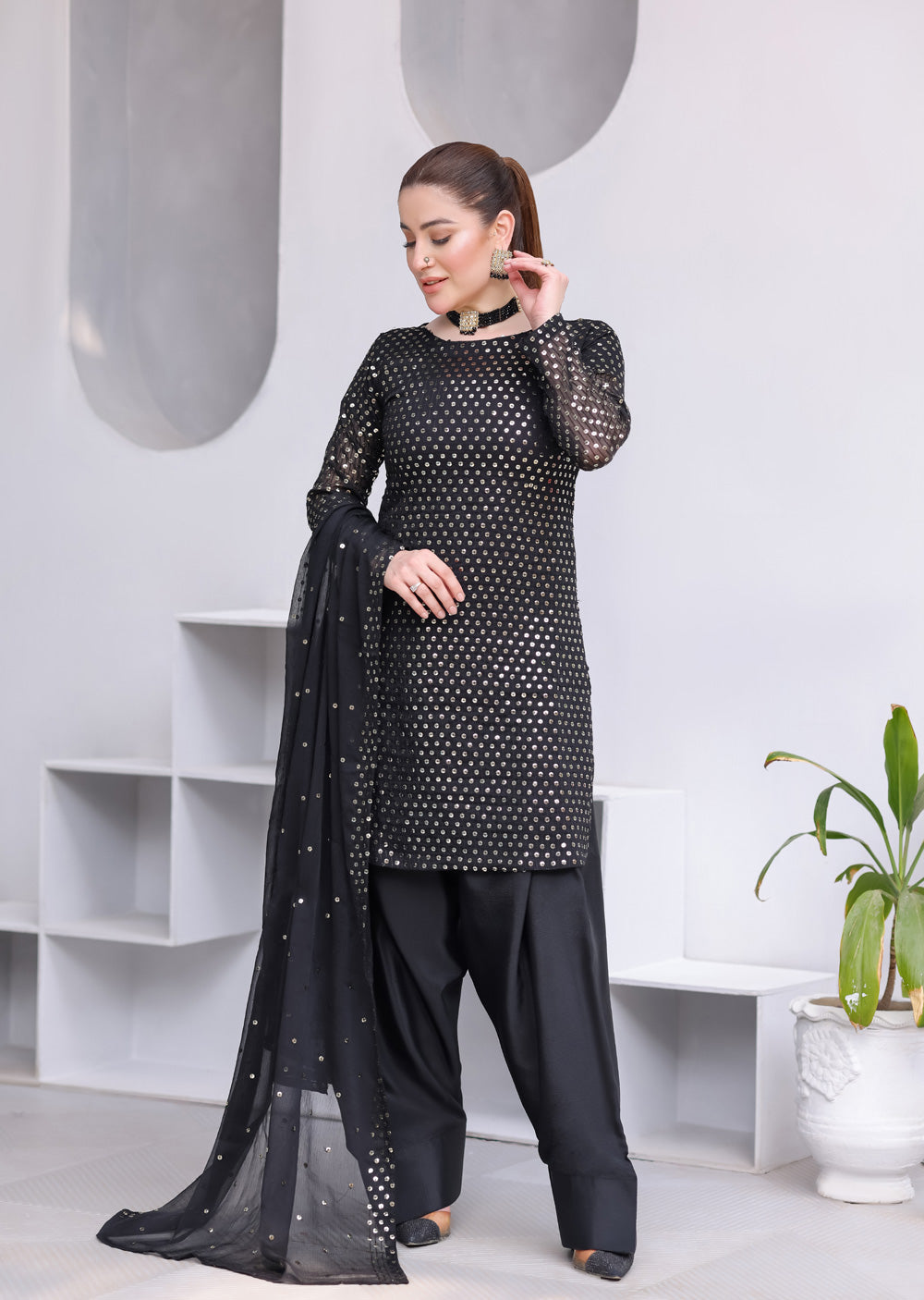HK327 - Readymade chiffon Outfit 2025 - Memsaab Online