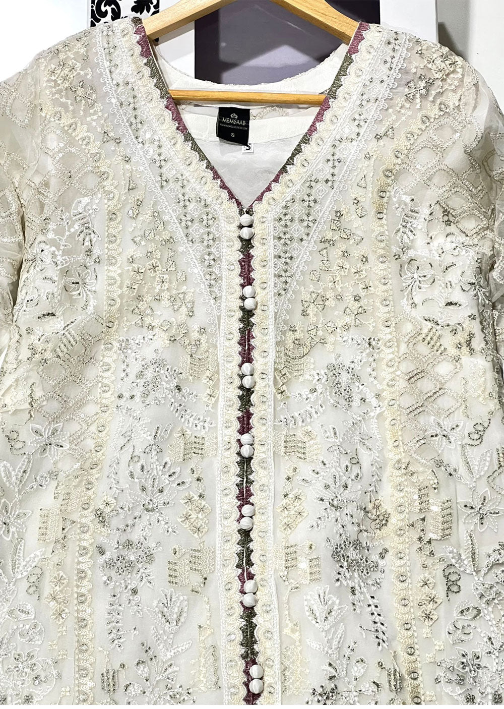 PS1788 Readymade Mint Chiffon Suit - Memsaab Online