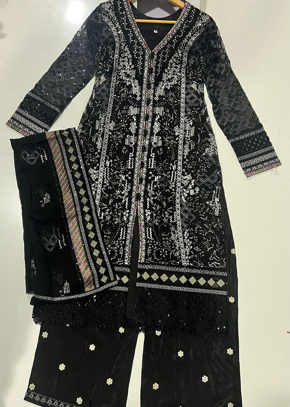 PS1788 Readymade Mint Chiffon Suit - Memsaab Online