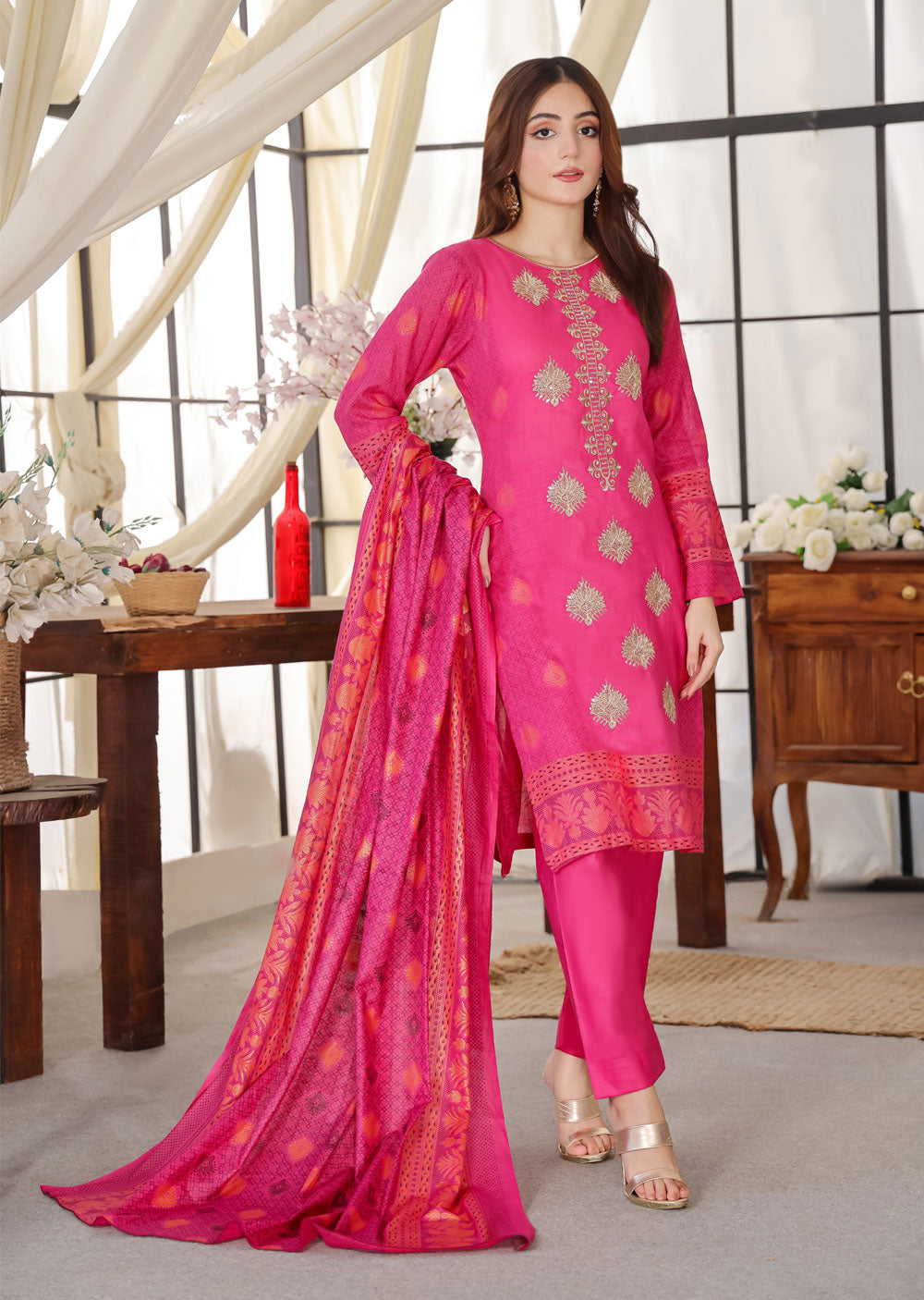 AMT47005 - Readymade Lawn Suit - Memsaab Online