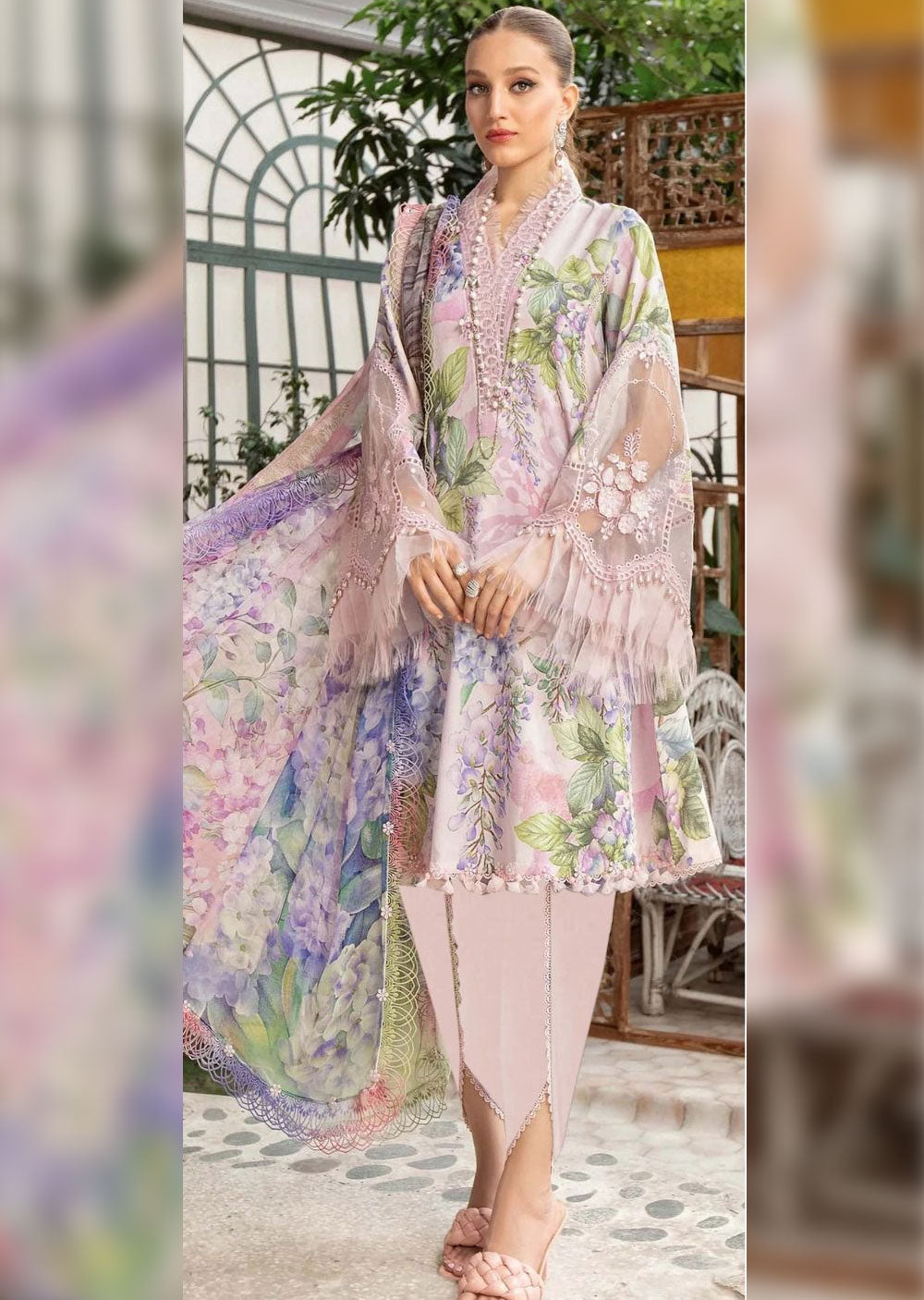 MDSS-17 - Unstitched Maria B Inspired Winter Dhanak Suit - Memsaab Online