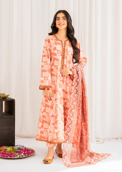 Shafaq - Readymade 3 Piece Garnet Suit - Memsaab Online