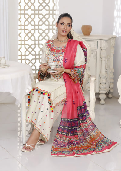 ATR-1157- Readymade Sehrish B Lux Cotton - Memsaab Online