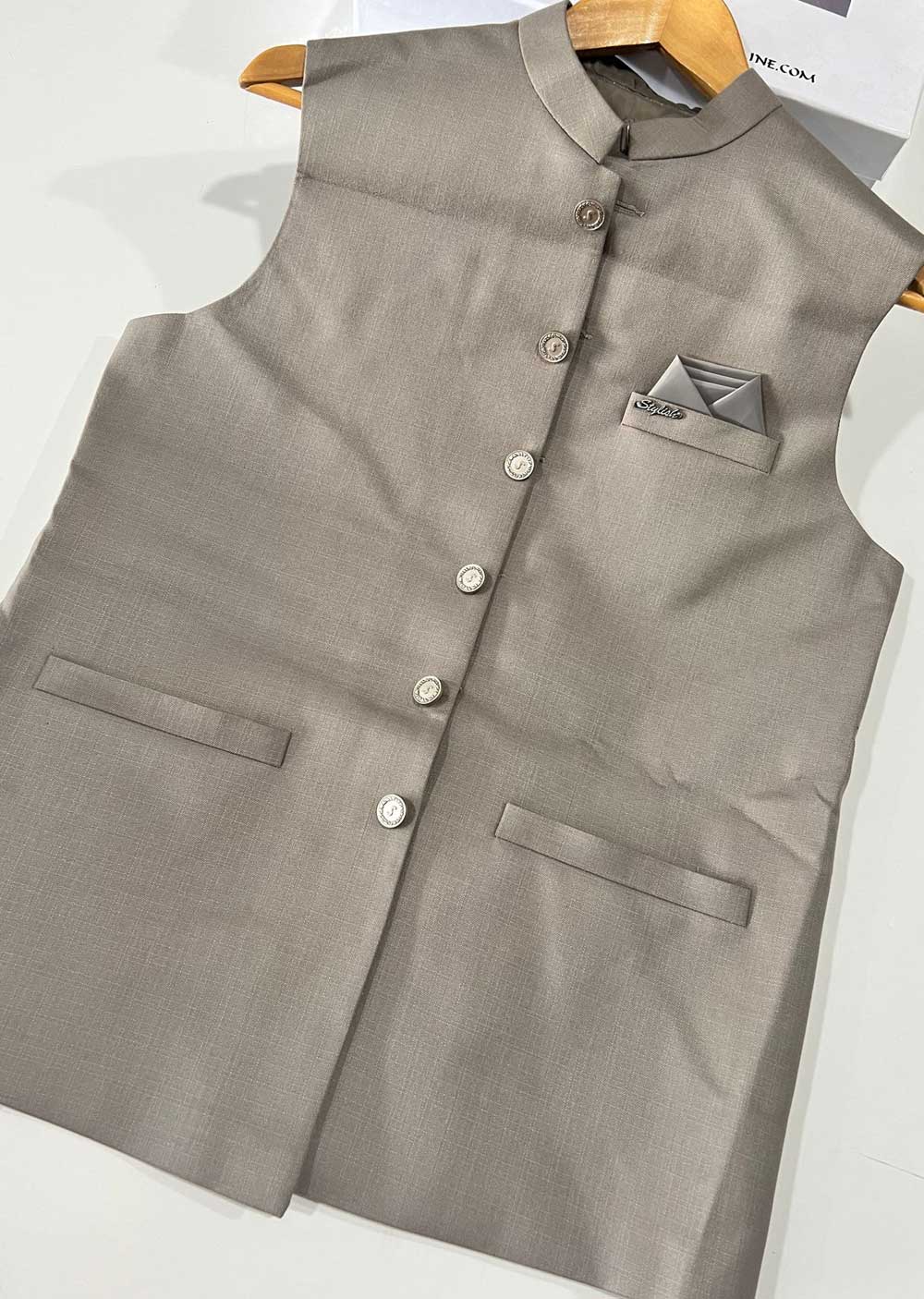 W-1821 Mens Brown Waist Coat - Memsaab Online