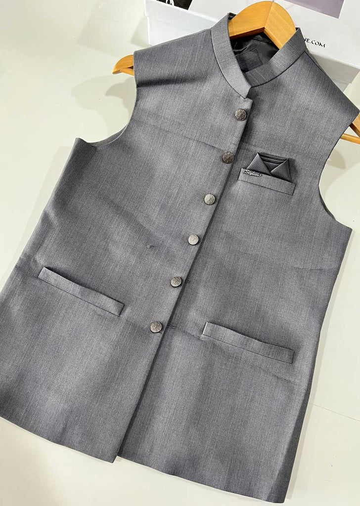 W-1831 Mens Grey Waist Coat – Memsaab