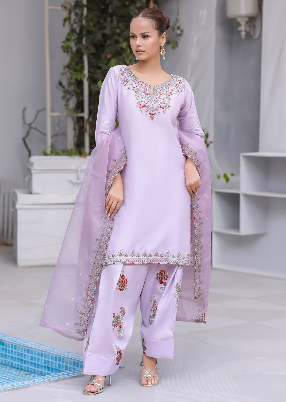 HK326 - Readymade Cotton Outfit 2025 - Memsaab Online