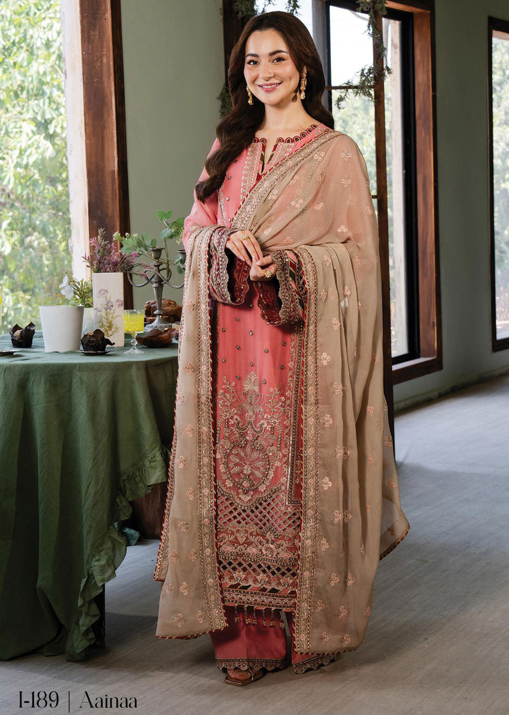 IM-189 - Aainaa - Unstitched - Naina Chiffon Collection by Imrozia 2024 - Memsaab Online