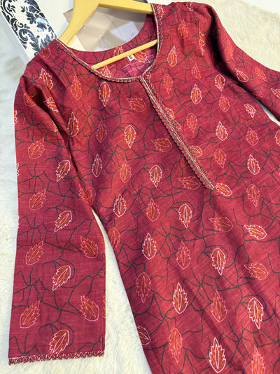 SLMN-34 Readymade Khaddar Co-ord - Memsaab Online