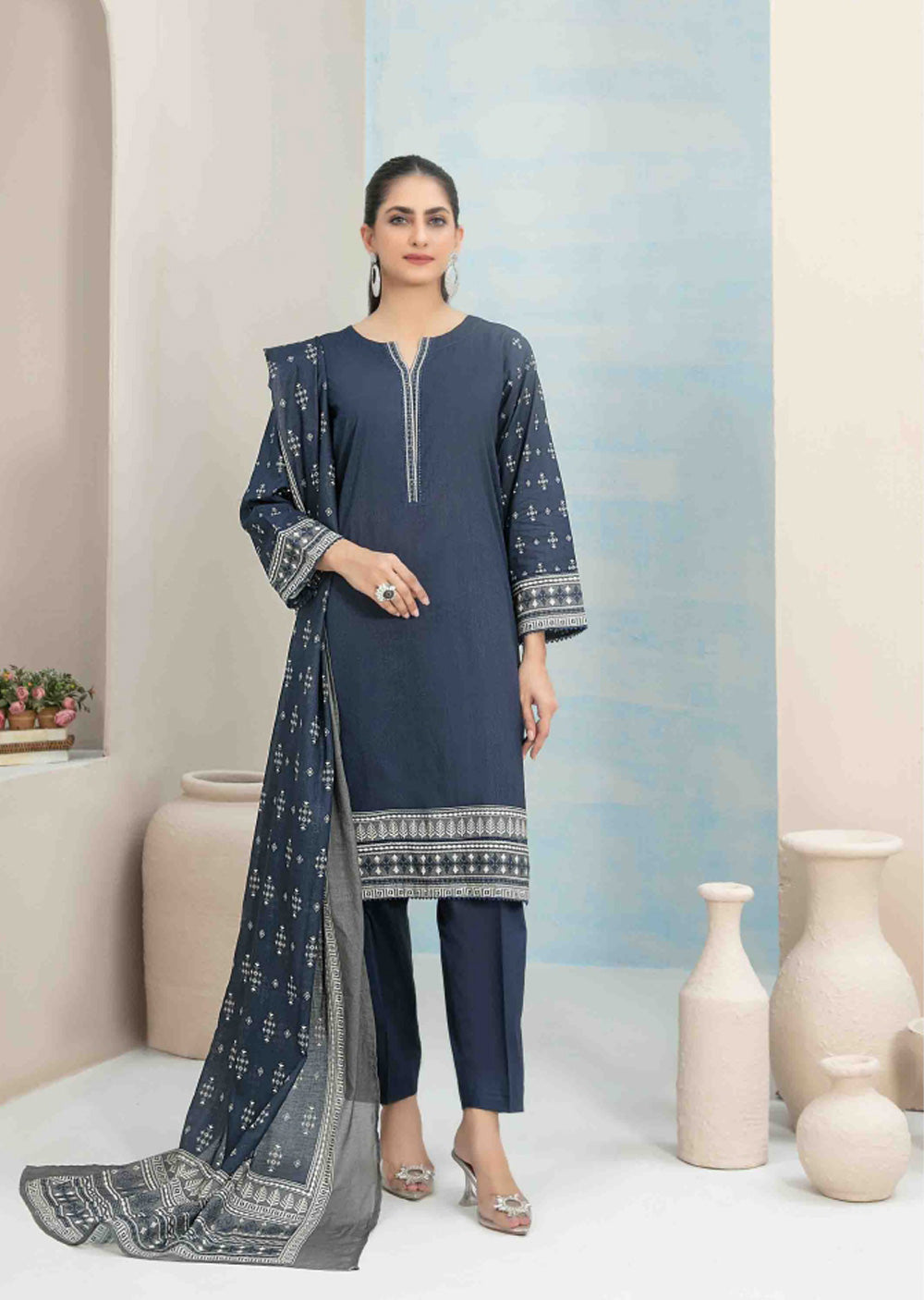 D-3641 Readymade - Hafa Lawn Suit - Memsaab Online