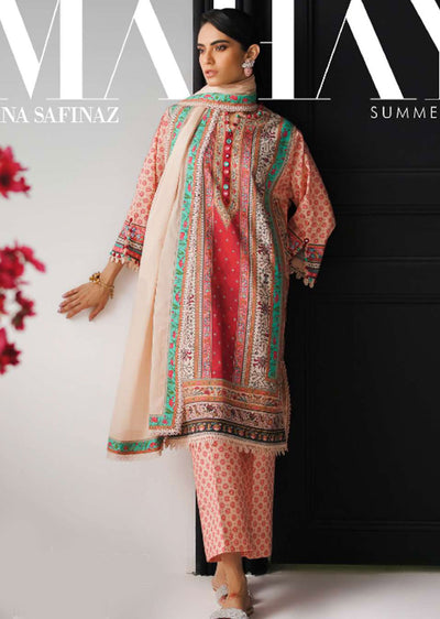 MZN-18-A - Unstitched - Mahay Summer Collection by Sana Safinaz 2023 - Memsaab Online