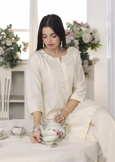 RBY-103 - RABIYA - Cotton 2 Piecce Co-ord Farshi - Memsaab Online