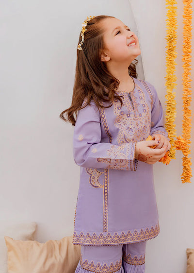 FLUER LILAS - Readymade Kids Suit by Garnet 2024 - Memsaab Online