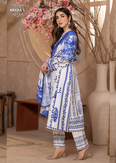 HSS-178 - Readymade - Dhanak Divine Embroidered suit by Heeras - Memsaab Online