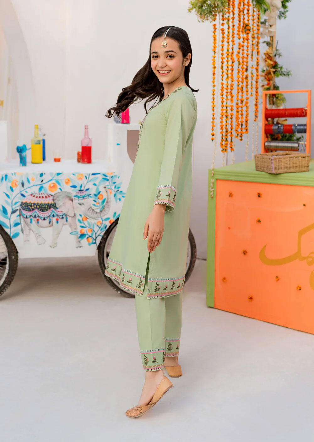 GRT-18 - Ever Green - Readymade Kids Suit by Garnet 2024 - Memsaab Online