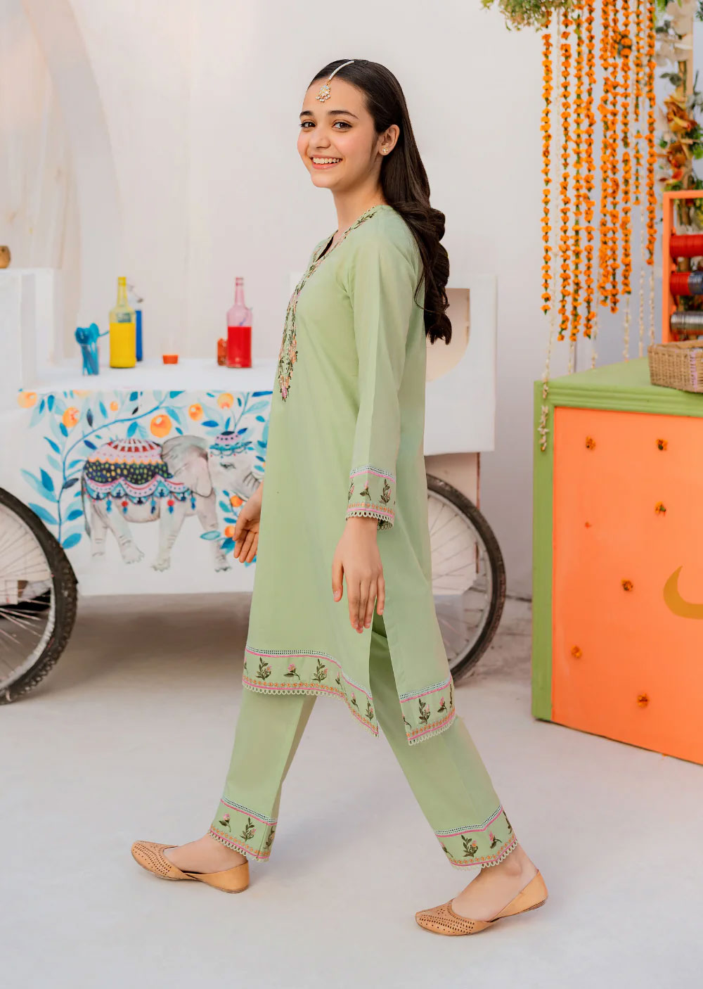 GRT-18 - Ever Green - Readymade Kids Suit by Garnet 2024 - Memsaab Online