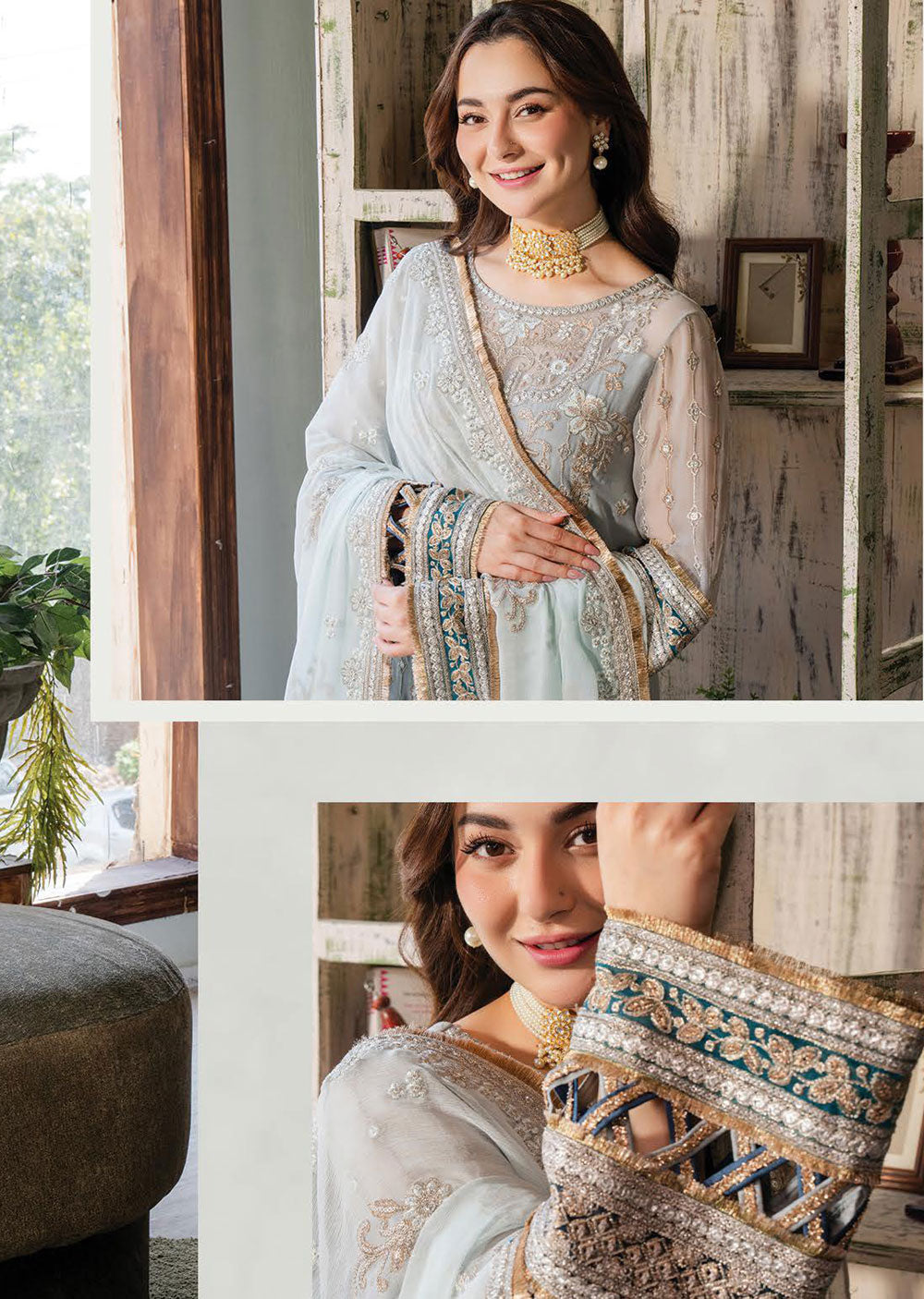 IM-190 - Rumman - Unstitched - Naina Chiffon Collection by Imrozia 2024 - Memsaab Online