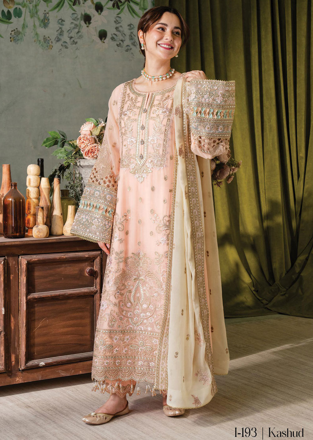 IM-193-R - Kashud - Readymade - Naina Chiffon Collection by Imrozia 2024 - Memsaab Online