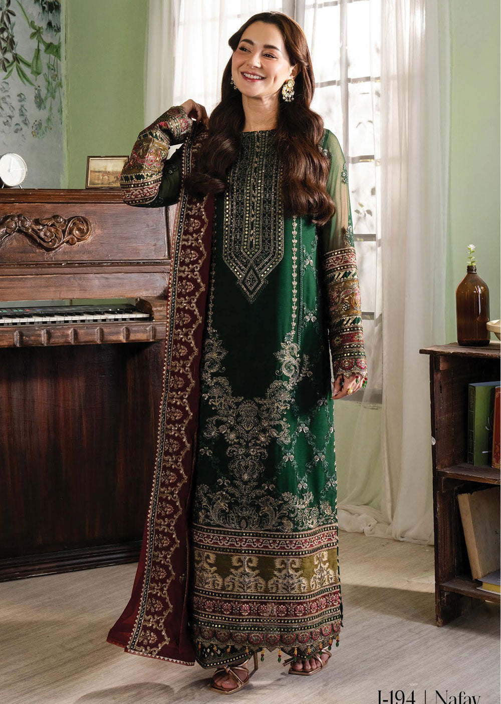 IM-194 - Nafay - Unstitched - Naina Chiffon Collection by Imrozia 2024 - Memsaab Online