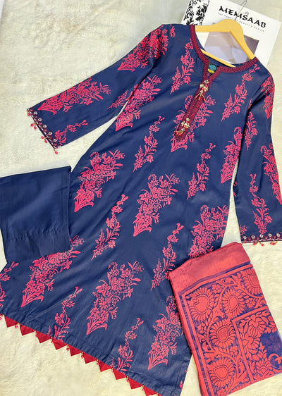 HSS-196 - Readymade Cotton Suit - Memsaab Online