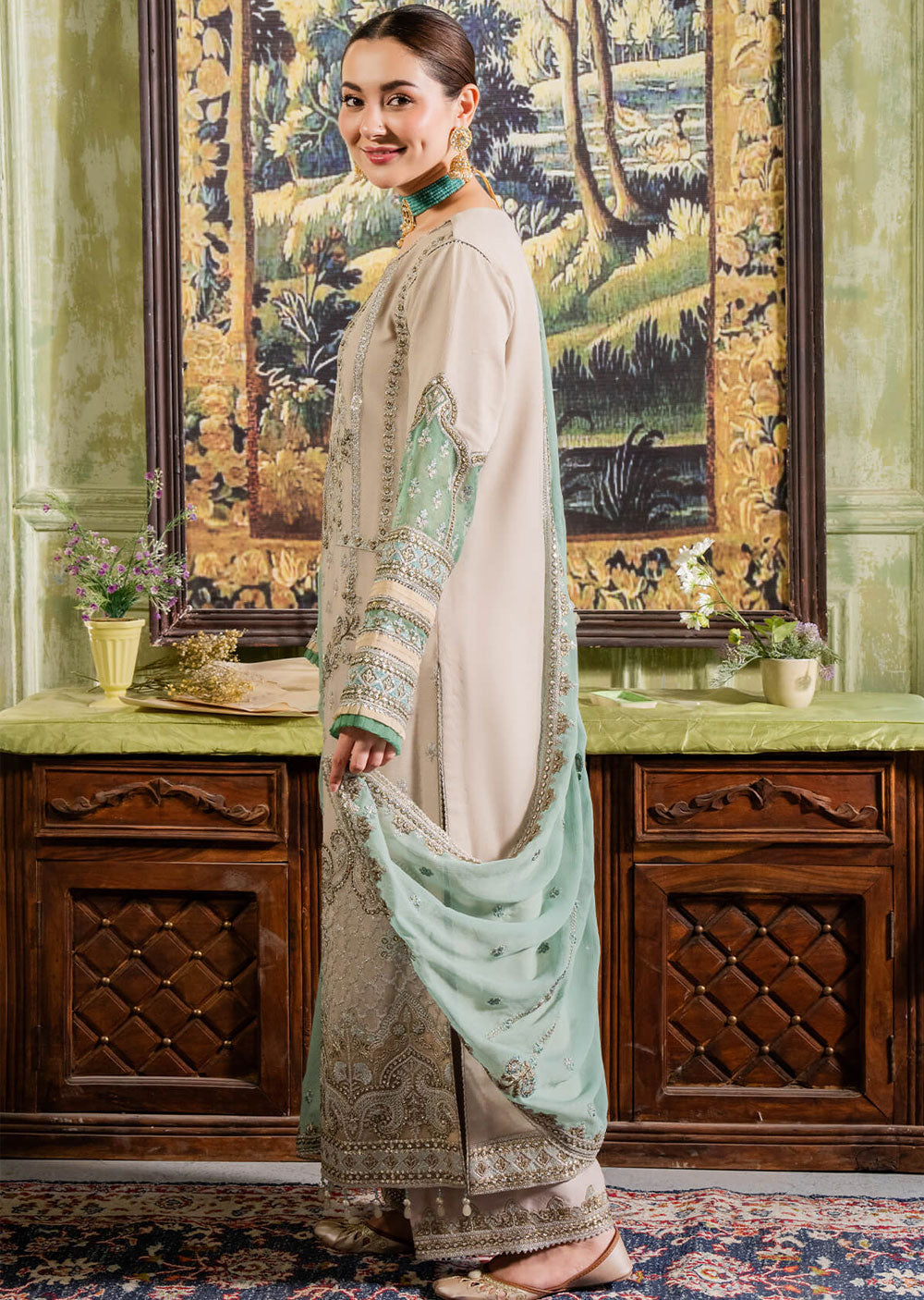 IM-198 - Beena - Unstitched - Naina Chiffon Collection by Imrozia 2024 - Memsaab Online