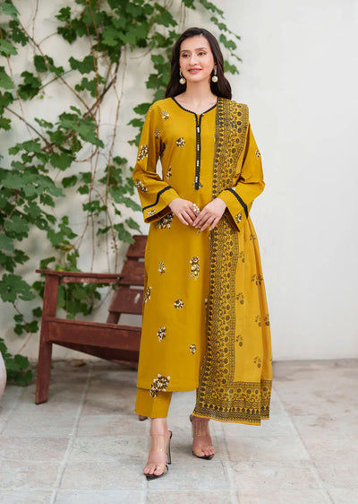 GRT-19 - Kehkashan - Readymade 3 Piece Cotton Suit - Memsaab Online