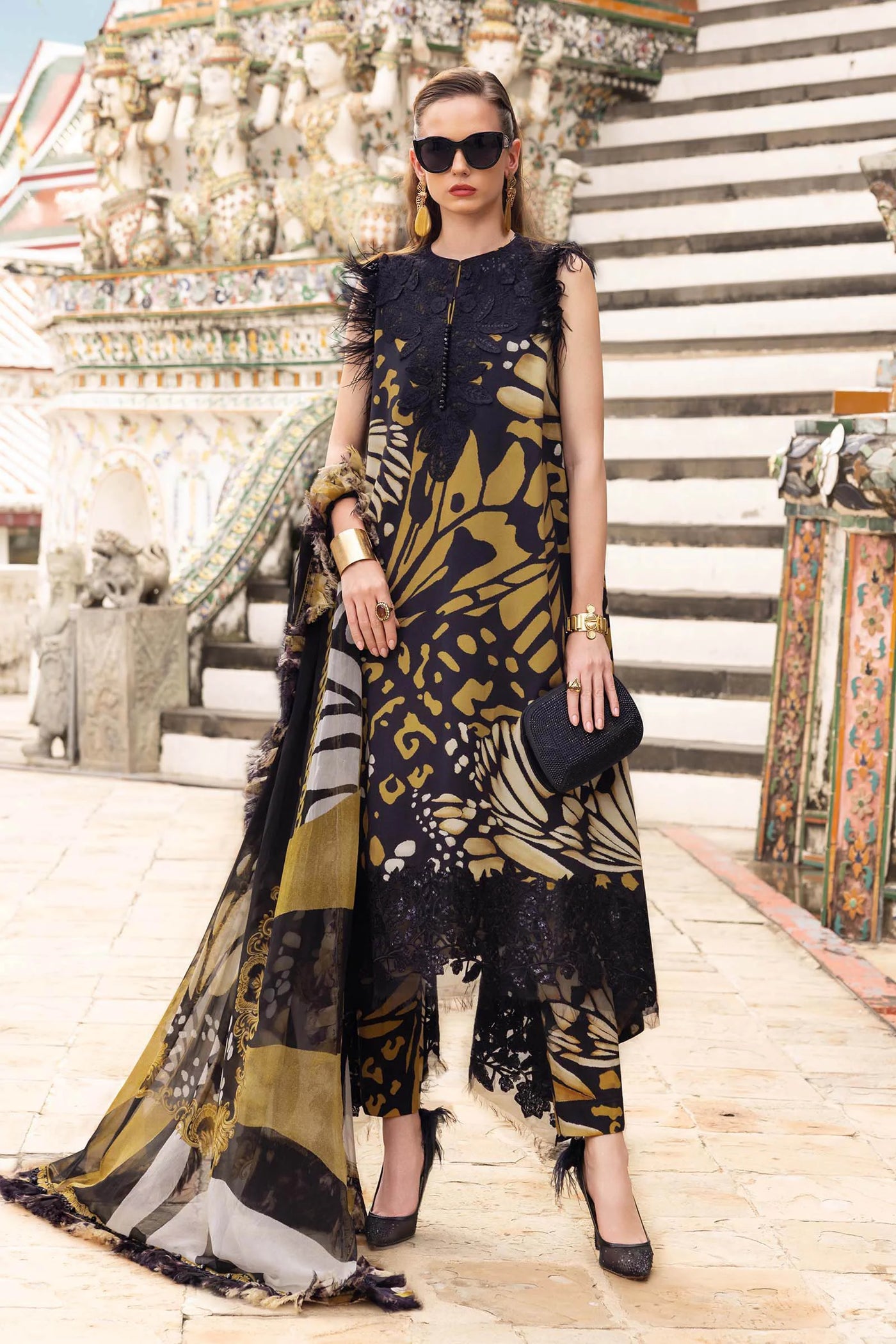 MPT-2809-B Unstitched - Maria B MPRINTS Collection 2025 - Memsaab Online