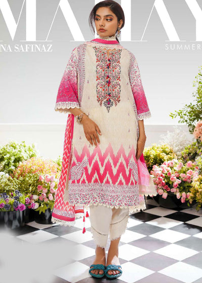MZN-19-A - Unstitched - Mahay Summer Collection by Sana Safinaz 2023 - Memsaab Online