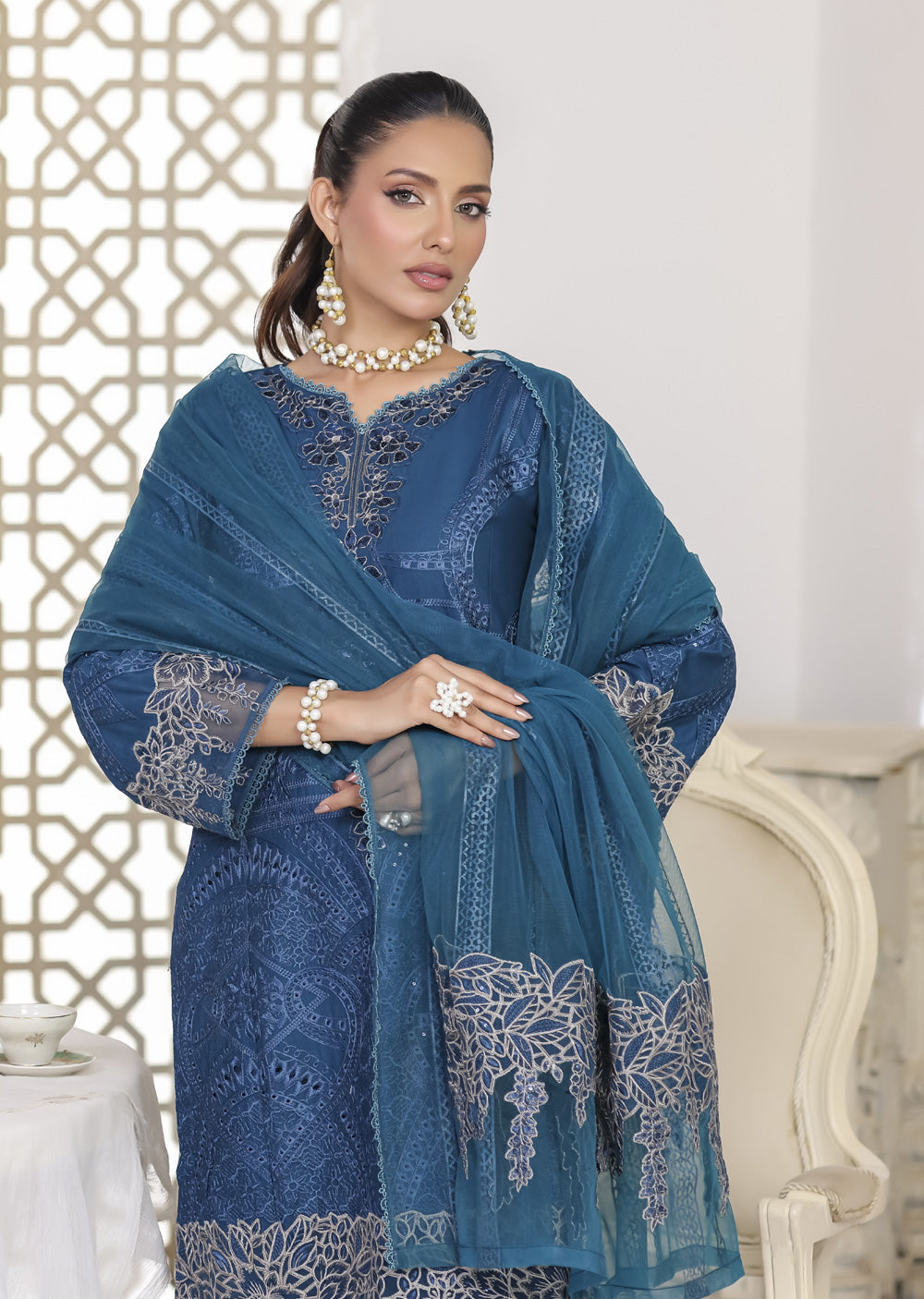ATR-1601- Readymade Sehrish B Lux Cotton - Memsaab Online