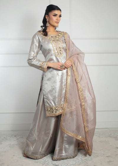 SRB1220 - Maha - Grey- Sehrish.B Designer - Memsaab Online