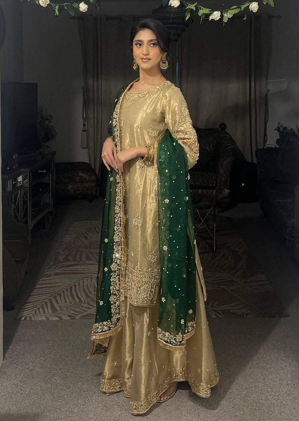 SRB1219 Fozia - Green - Readymade - Sehrish.B Designer - Memsaab Online