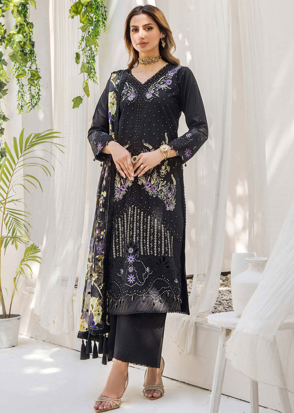 EA-EE-5519 - Unstitched - Eshaisha Eid Edit Lawn Collection 2024 - Memsaab Online