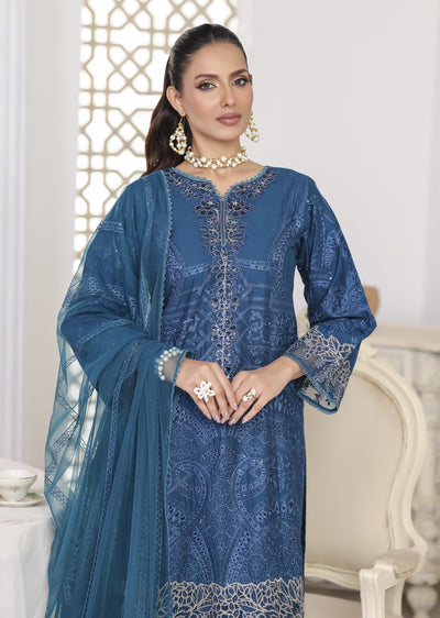 ATR-1601- Readymade Sehrish B Lux Cotton - Memsaab Online
