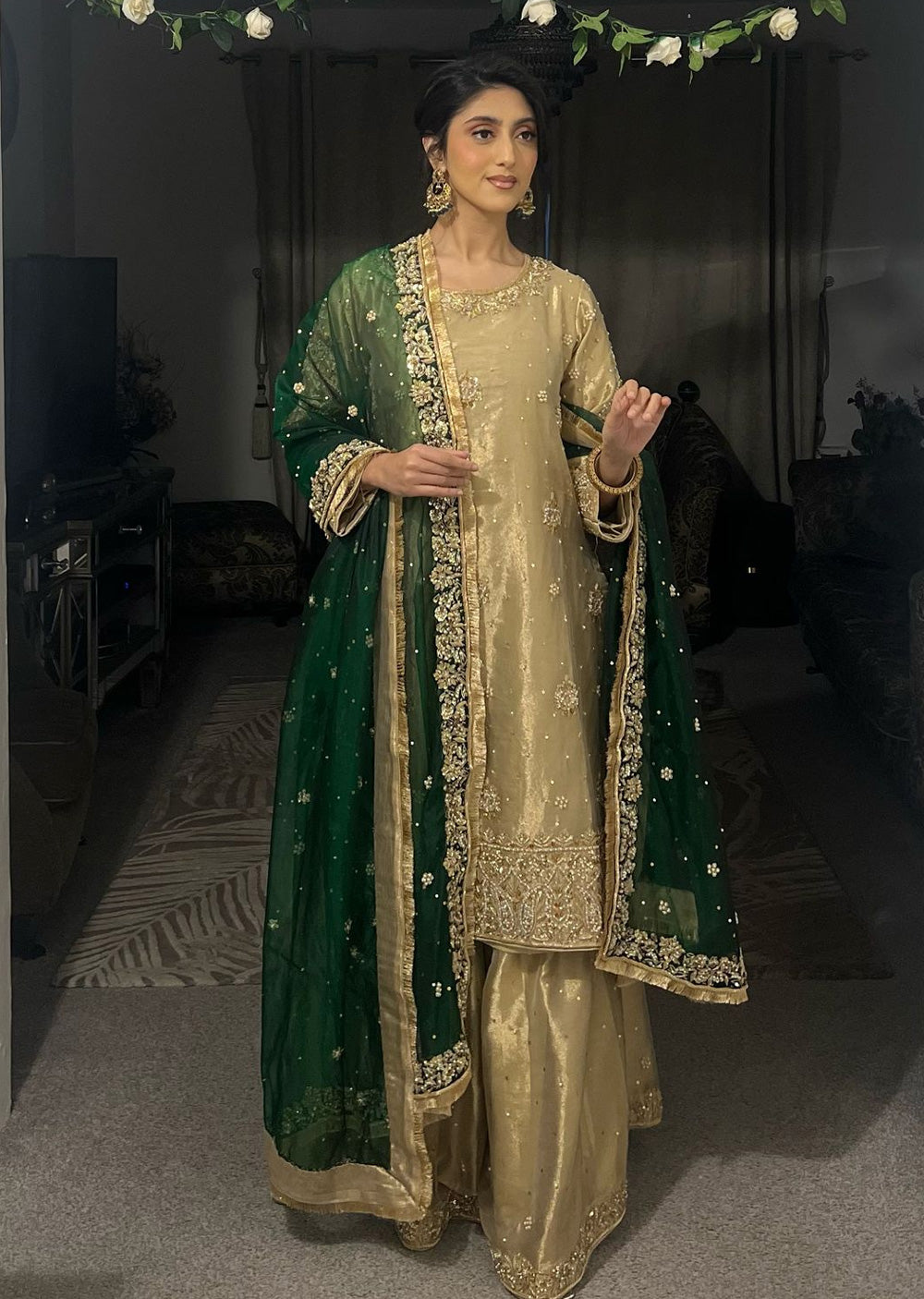 SRB1219 Fozia - Green - Readymade - Sehrish.B Designer - Memsaab Online