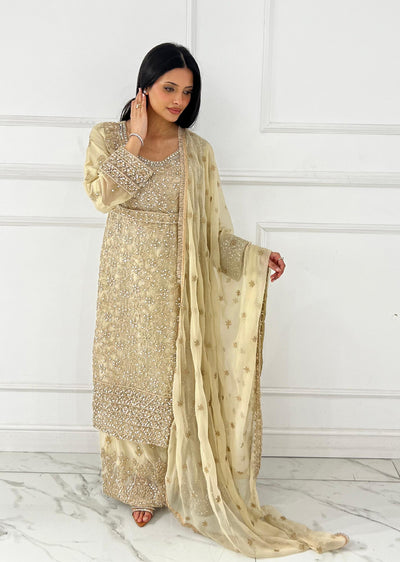 SHAZ9009 Chiffon Ghotta Work Suit - Memsaab Online