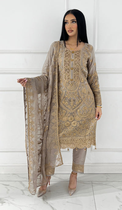PS0828 Readymade Chiffon Suit - Memsaab Online