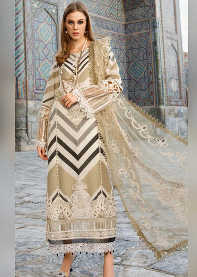 MBSA-01-A - Unstitched - Maria.B Inspired Lawn Suit - Memsaab Online