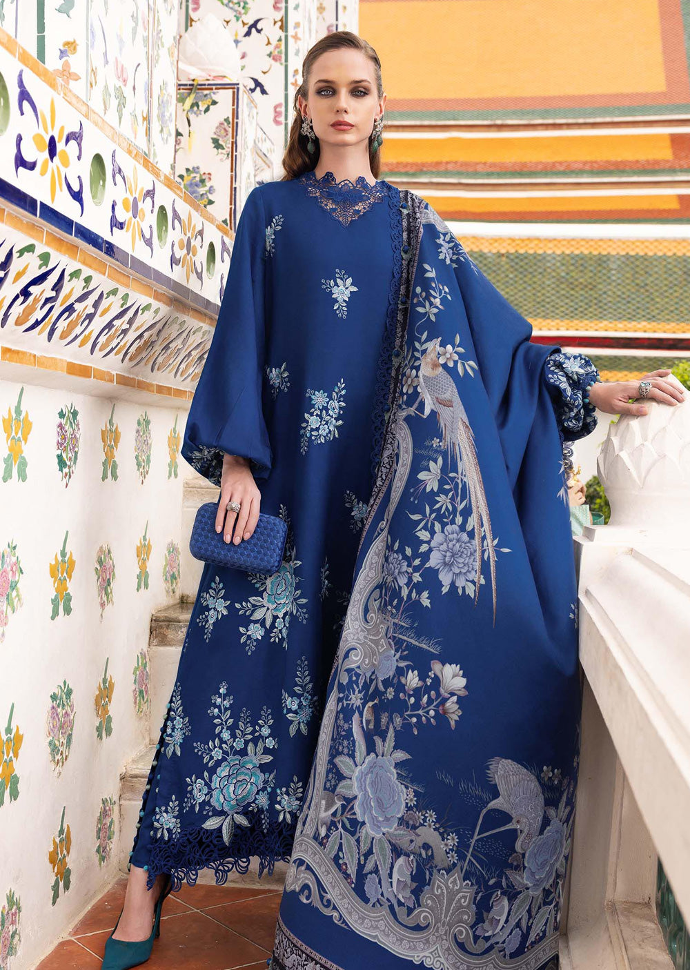 MPT-2808-B Unstitched - Maria B MPRINTS Collection 2025 - Memsaab Online