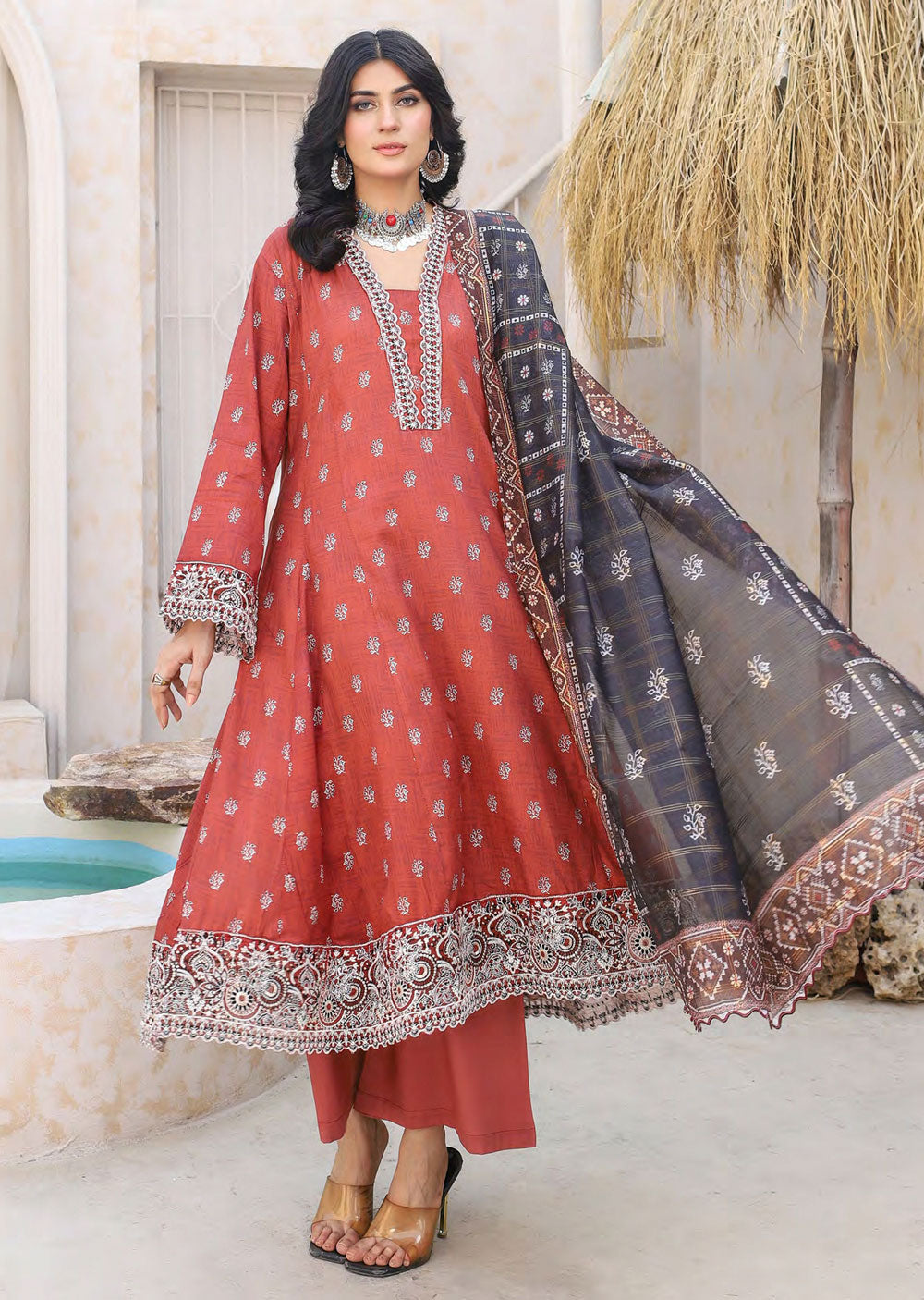 FRK-01 - Readymade - Munira Frocks Collection 2024 - Memsaab Online