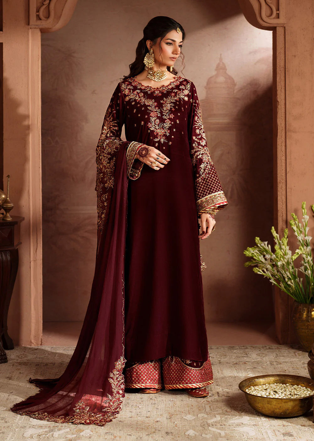 IV-55 Readynade Iznik Embroidered Velvet Edition 2025 - Memsaab Online