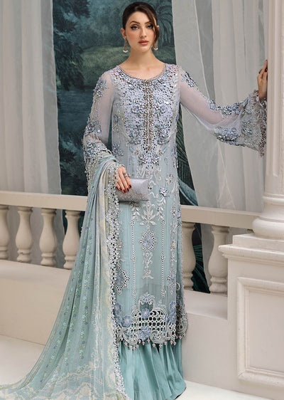MPC-25-108-Unstitched Embroidered Chiffon Suit Maria B 2025 - Memsaab Online